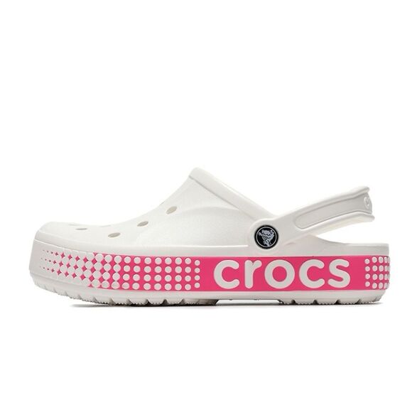 Crocs Adults Bayaband Logo White & Pink Women’s 10 // Men’s 8 - Picture 1 of 16